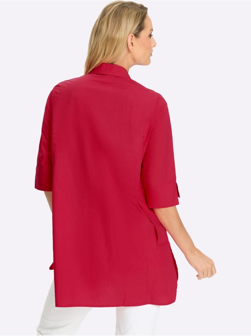 Chemisier Long Coupe Longue Affinante - Taille Standard - Helline Rouge - Kiabi