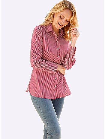 Chemisier long coupe longue affinante - taille standard - moda vilona