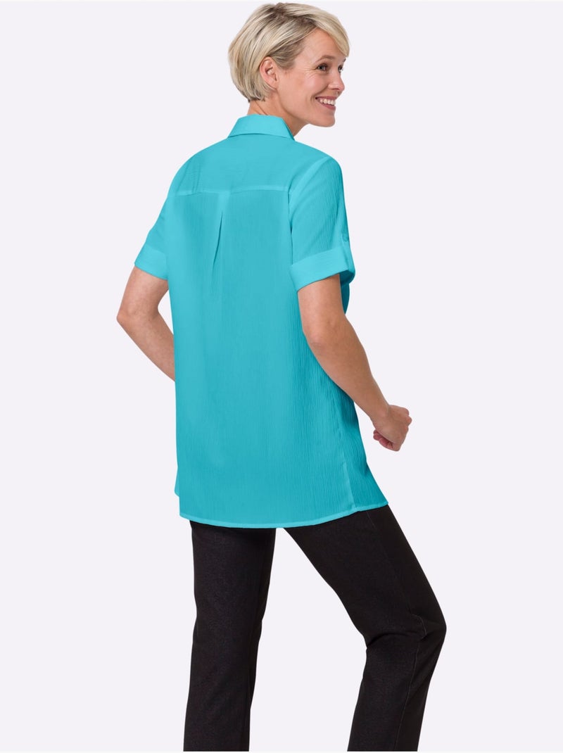 Chemisier Long Coupe Longue Affinante - Taille Standard - Moda Vilona Turquoise - Kiabi