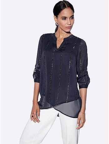 Chemisier Long Fil Brillant Tissé - Taille Standard - helline