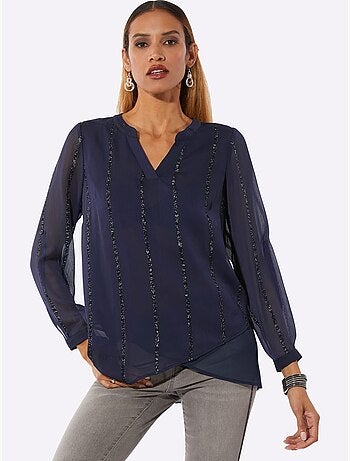 Chemisier Long Fil Brillant Tissé - Taille Standard - helline