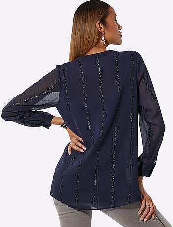 Chemisier Long Fil Brillant Tissé - Taille Standard - helline