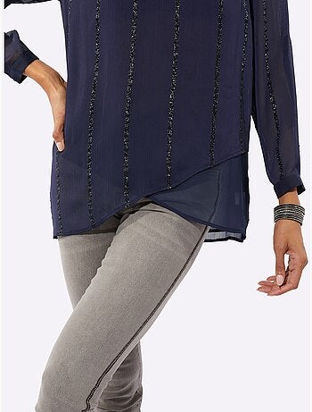 Chemisier Long Fil Brillant Tissé - Taille Standard - helline