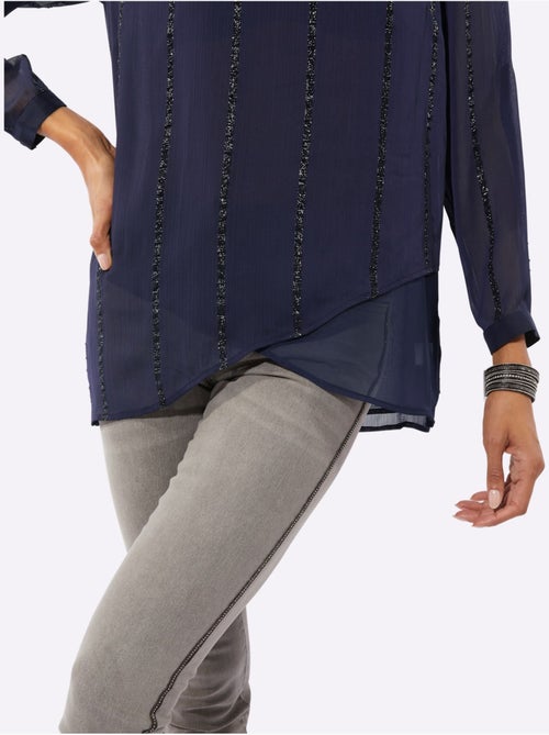 Chemisier Long Fil Brillant Tissé - Taille Standard - helline - Kiabi