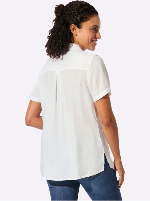 Chemisier long fluide avec col chemise et poches zippées - Taille standard - Witt - Kiabi