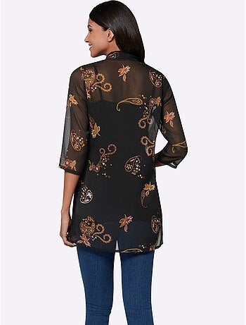 Chemisier Long Forme Ouverte Et Longue Tendance - Taille Standard - Moda Vilona