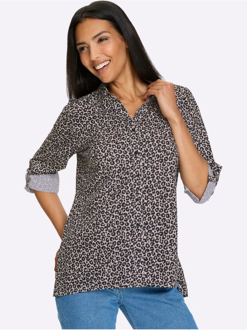 Chemisier Long Légèrement évasé - Taille Standard - Moda Vilona - Kiabi Chemisier Long Légèrement évasé - Taille Standard - Moda Vilona - Kiabi