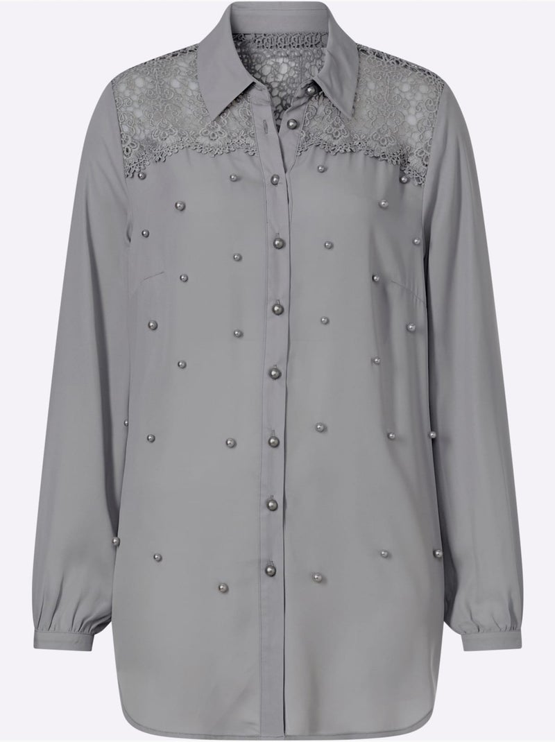 Chemisier Long Longueur Tendance - Taille Standard - Witt Gris foncé - Kiabi