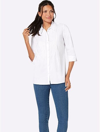 Chemisier Long Manches 3/4 Fendues - Taille Standard - Moda Vilona