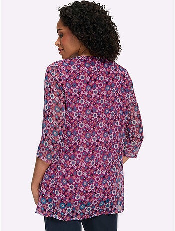 Chemisier long manches transparentes - taille standard - moda vilona