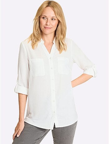 Chemisier Long Mélange Viscose-lin Estival - Taille Standard - Moda Vilona
