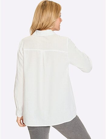 Chemisier Long Mélange Viscose-lin Estival - Taille Standard - Moda Vilona