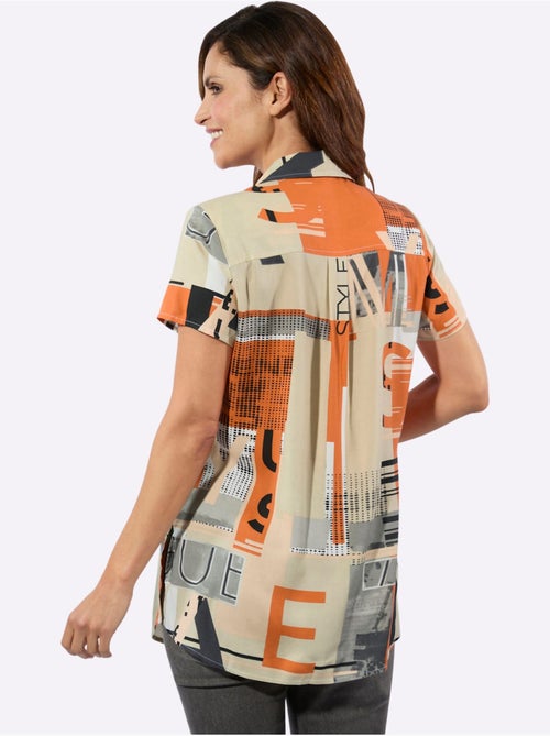 Chemisier Long Plis Creux Au Dos Pour Plus D'ampleur - Taille Standard - Witt - Kiabi Chemisier Long Plis Creux Au Dos Pour Plus D'ampleur - Taille Standard - Witt - Kiabi