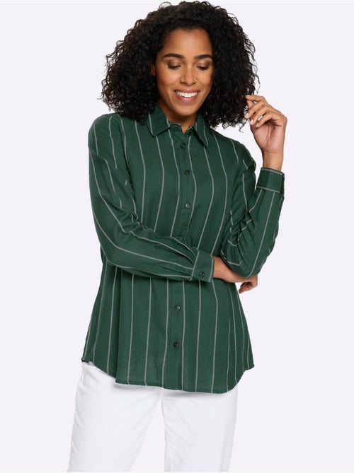 Chemisier long pur coton - taille standard - moda vilona - Kiabi