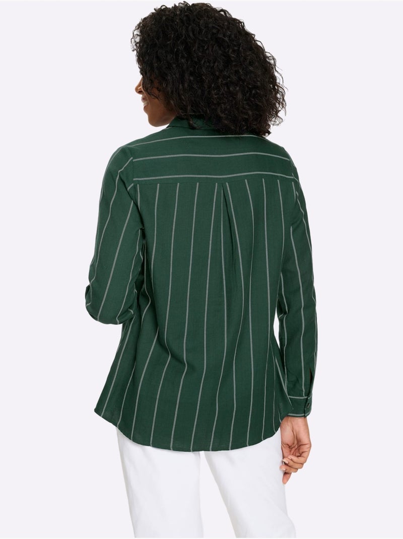 Chemisier long pur coton - taille standard - moda vilona Ecru - Kiabi