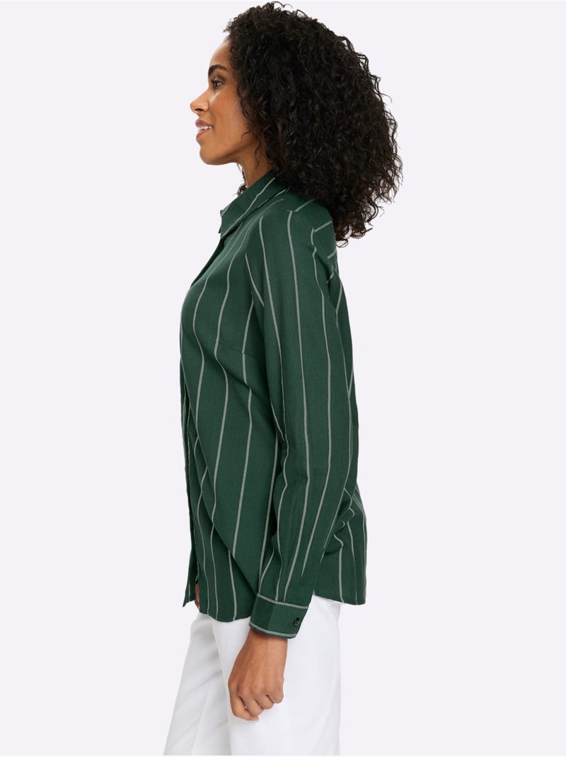 Chemisier long pur coton - taille standard - moda vilona Ecru - Kiabi