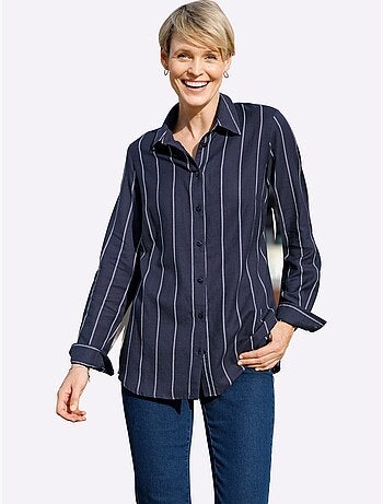 Chemisier long pur coton - taille standard - moda vilona