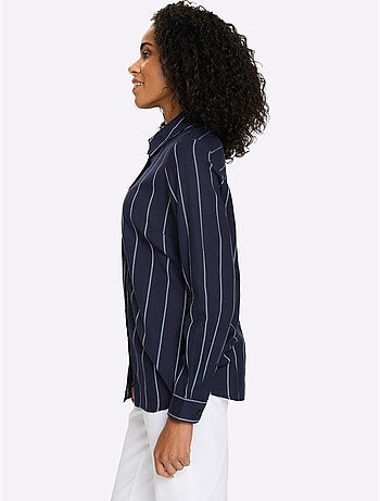 Chemisier long pur coton - taille standard - moda vilona