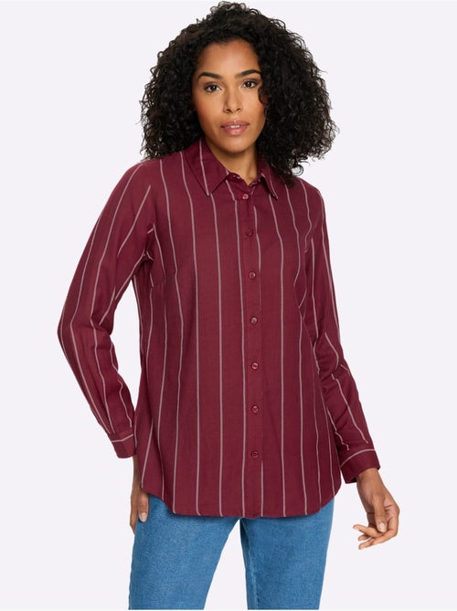 Chemisier long pur coton - taille standard - moda vilona - Kiabi Chemisier long pur coton - taille standard - moda vilona - Kiabi