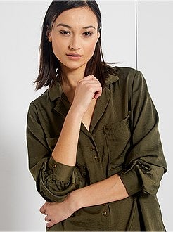 Chemisier long satiné - Kiabi