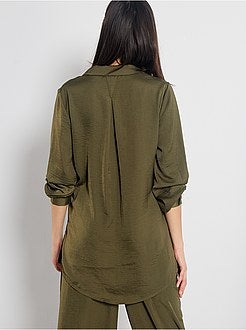 Chemisier long satiné - Kiabi