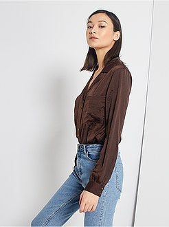 Chemisier long satiné - Kiabi