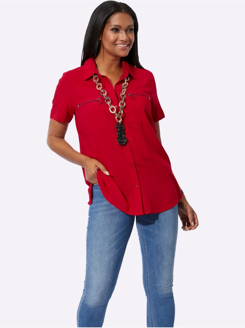 Chemisier Long Viscose (ecovero) - Taille Standard - Witt Rouge - Kiabi