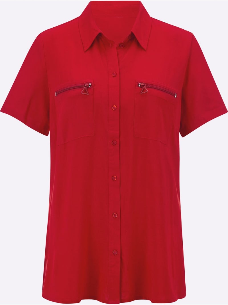 Chemisier Long Viscose (ecovero) - Taille Standard - Witt Rouge - Kiabi