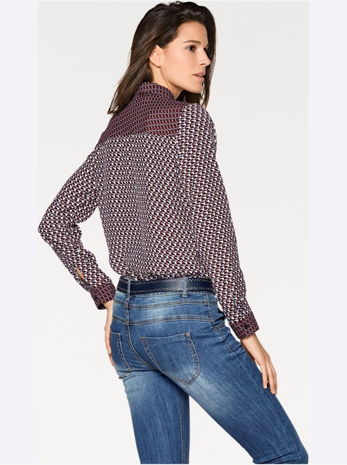 Chemisier Look Graphique, Aspect Patchwork - Taille Standard - helline - Kiabi