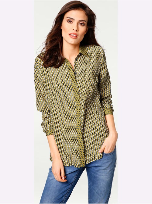 Chemisier Look Graphique, Aspect Patchwork - Taille Standard - Helline - Kiabi Chemisier Look Graphique, Aspect Patchwork - Taille Standard - Helline - Kiabi