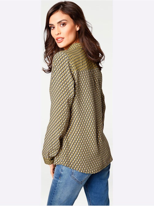 Chemisier Look Graphique, Aspect Patchwork - Taille Standard - Helline - Kiabi Chemisier Look Graphique, Aspect Patchwork - Taille Standard - Helline - Kiabi