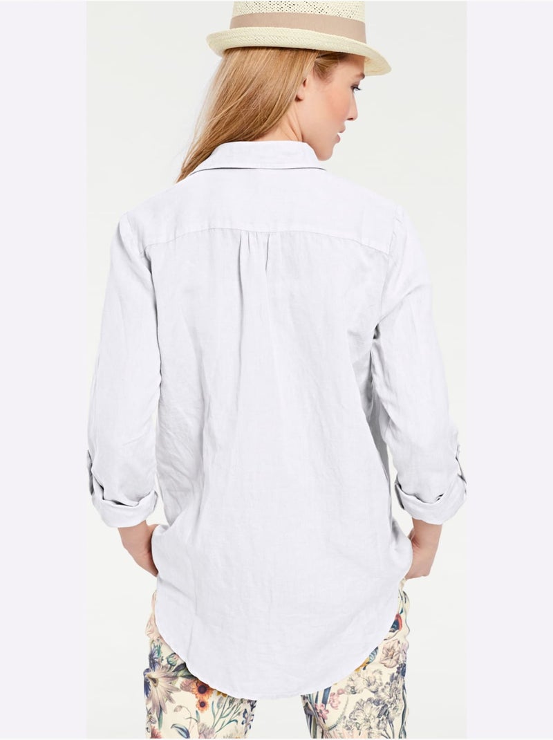 Chemisier Look Tendance - Taille Standard - Helline Blanc - Kiabi