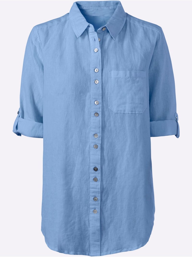 Chemisier Look Tendance - Taille Standard - Helline Bleu ciel - Kiabi