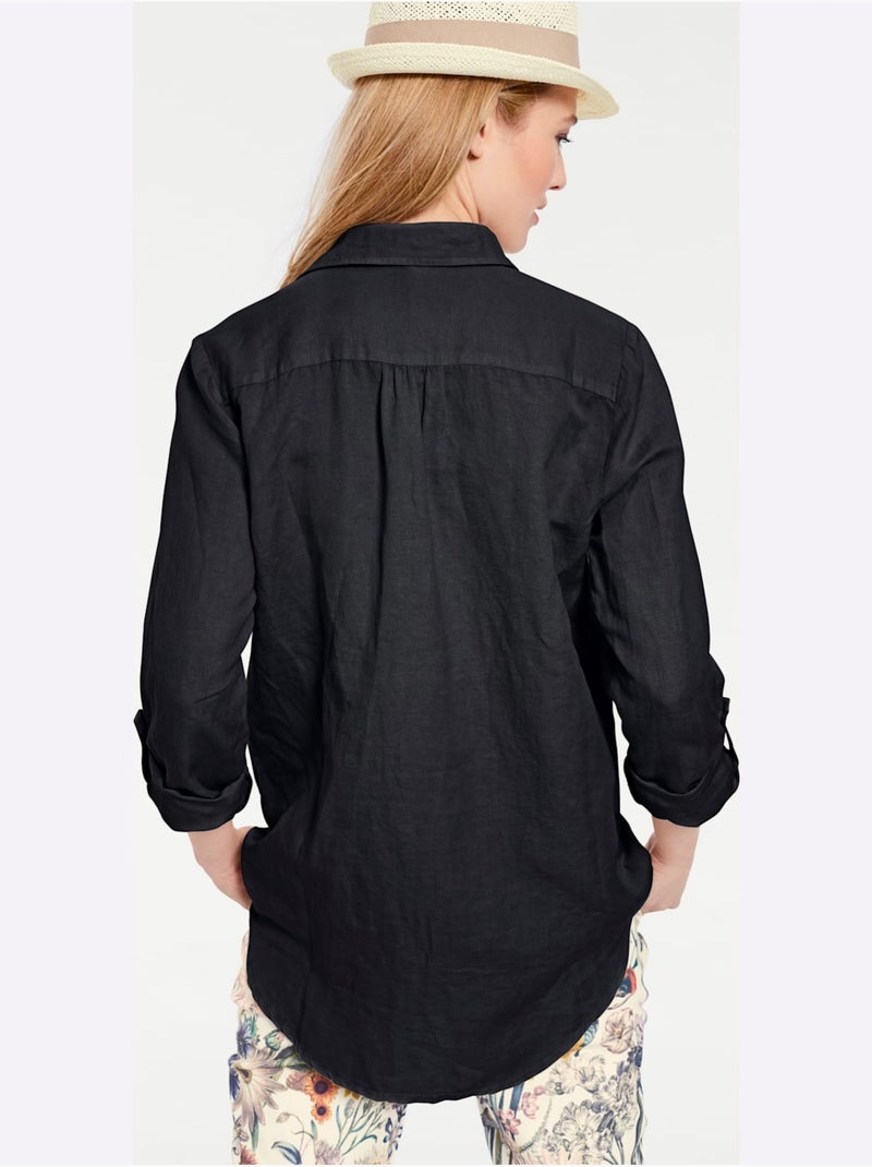 Chemisier Look Tendance - Taille Standard - Helline Bleu marine - Kiabi