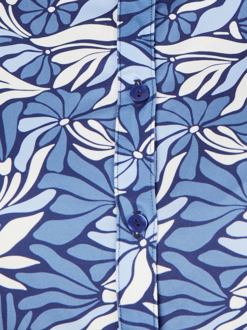 Chemisier maille chaude - damart Bleu - Kiabi