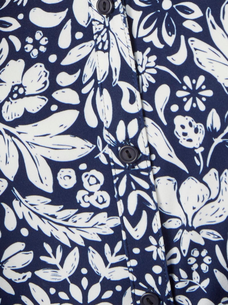 Chemisier maille chaude - Damart Bleu marine - Kiabi