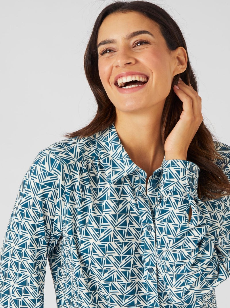 Chemisier maille chaude - Damart Vert - Kiabi