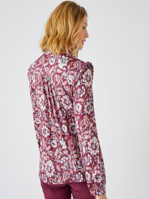 Chemisier maille chaude à volants - Damart - Kiabi