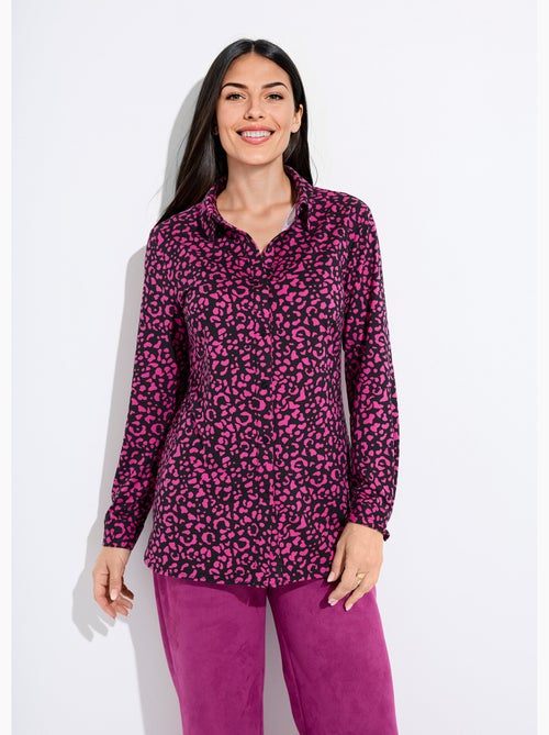 Chemisier maille chaude imprimé peau de bête - Afibel - Kiabi