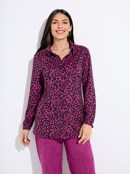 Chemisier maille chaude imprimé peau de bête - Kiabi