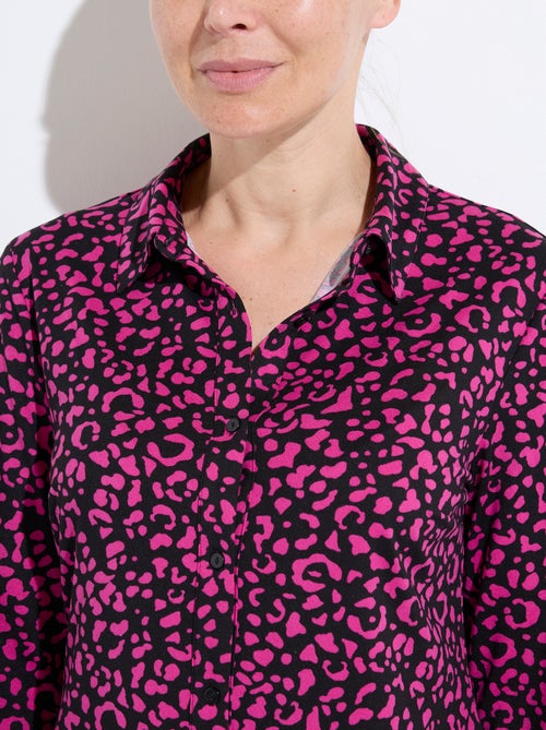 Chemisier maille chaude imprimé peau de bête - Kiabi