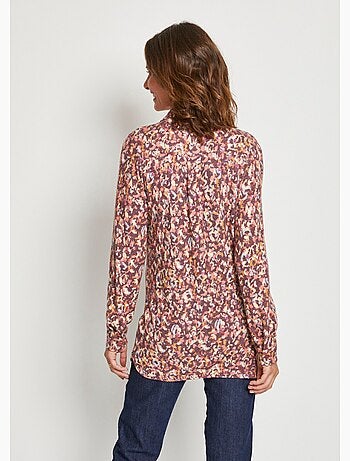 Chemisier maille chaude imprimée