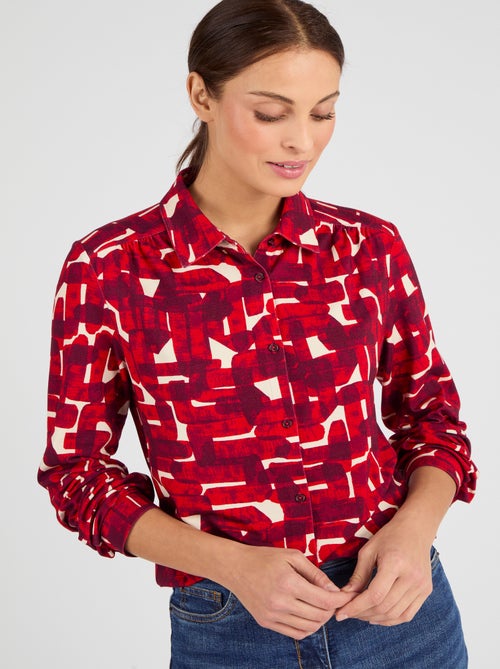 Chemisier maille fluide viscose stretch - Damart - Kiabi