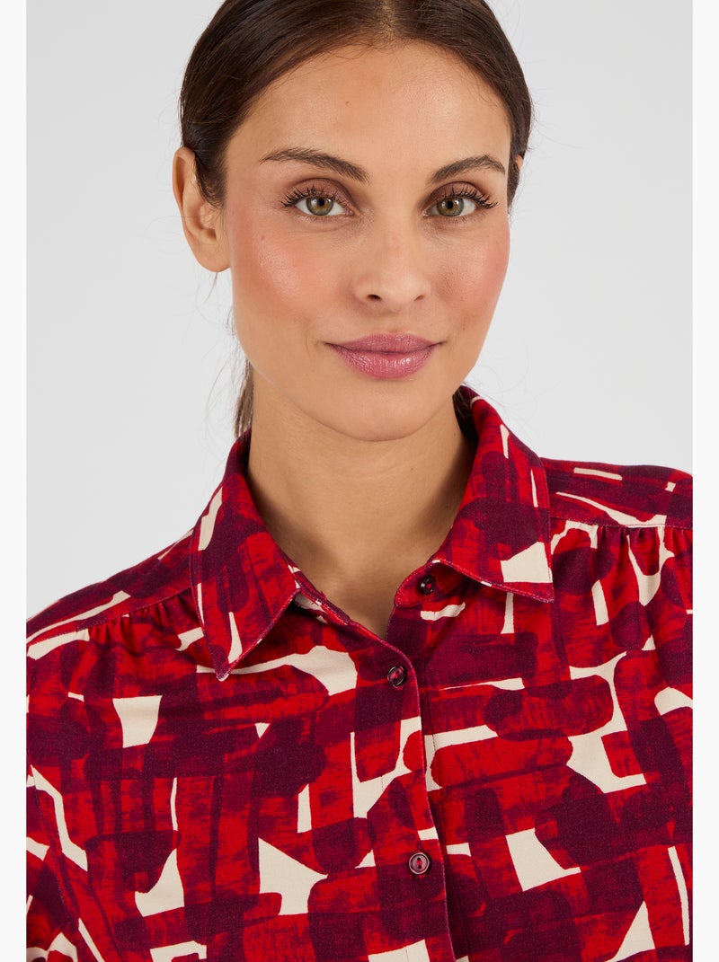 Chemisier maille fluide viscose stretch - Damart Rouge - Kiabi