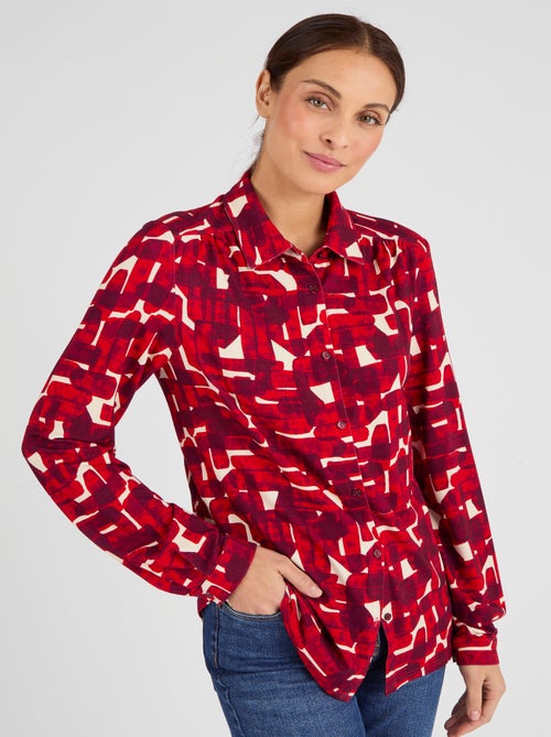 Chemisier maille fluide viscose stretch - Damart - Kiabi