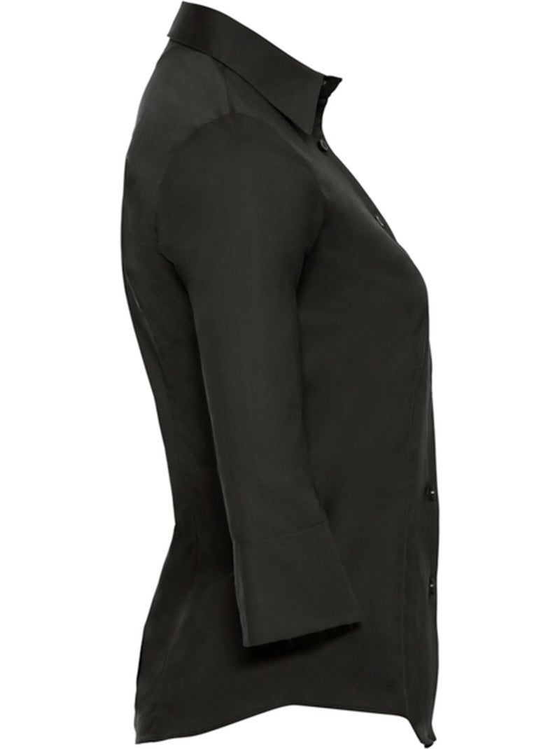 Chemisier manches ¾ - russell collection Noir - Kiabi