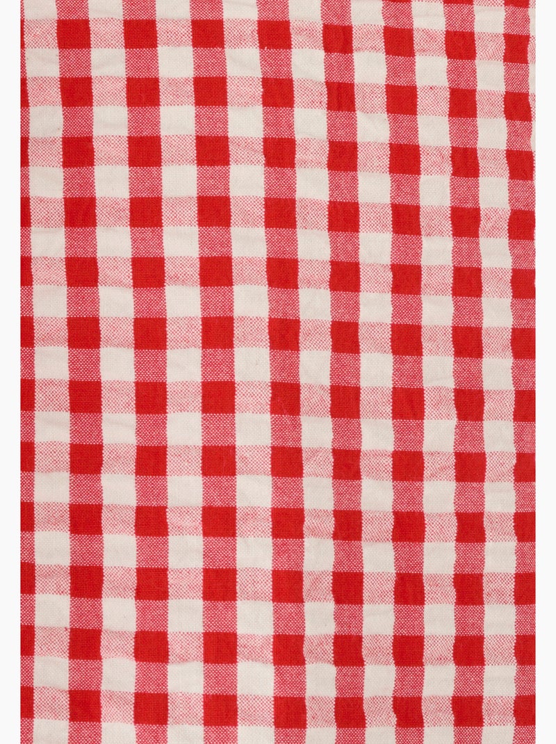 Chemisier manches courtes en tissu gaufré - Damart Rouge - Kiabi