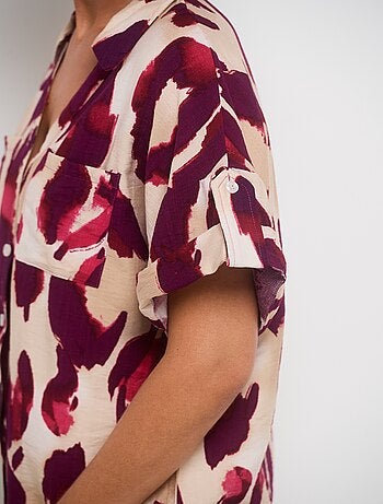 Chemisier manches courtes fantaisie