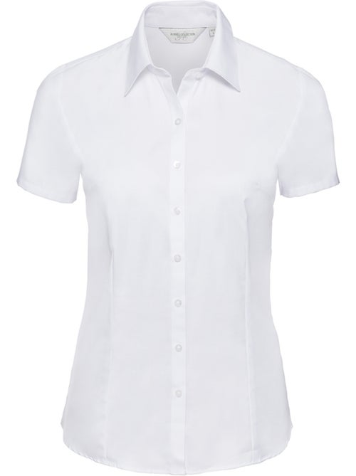 Chemisier manches courtes motif/style uni - russell collection - Kiabi Chemisier manches courtes motif/style uni - russell collection - Kiabi