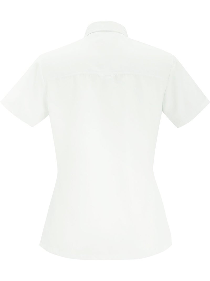 Chemisier manches courtes motif/style uni mindano - regatta Blanc nacré - Kiabi